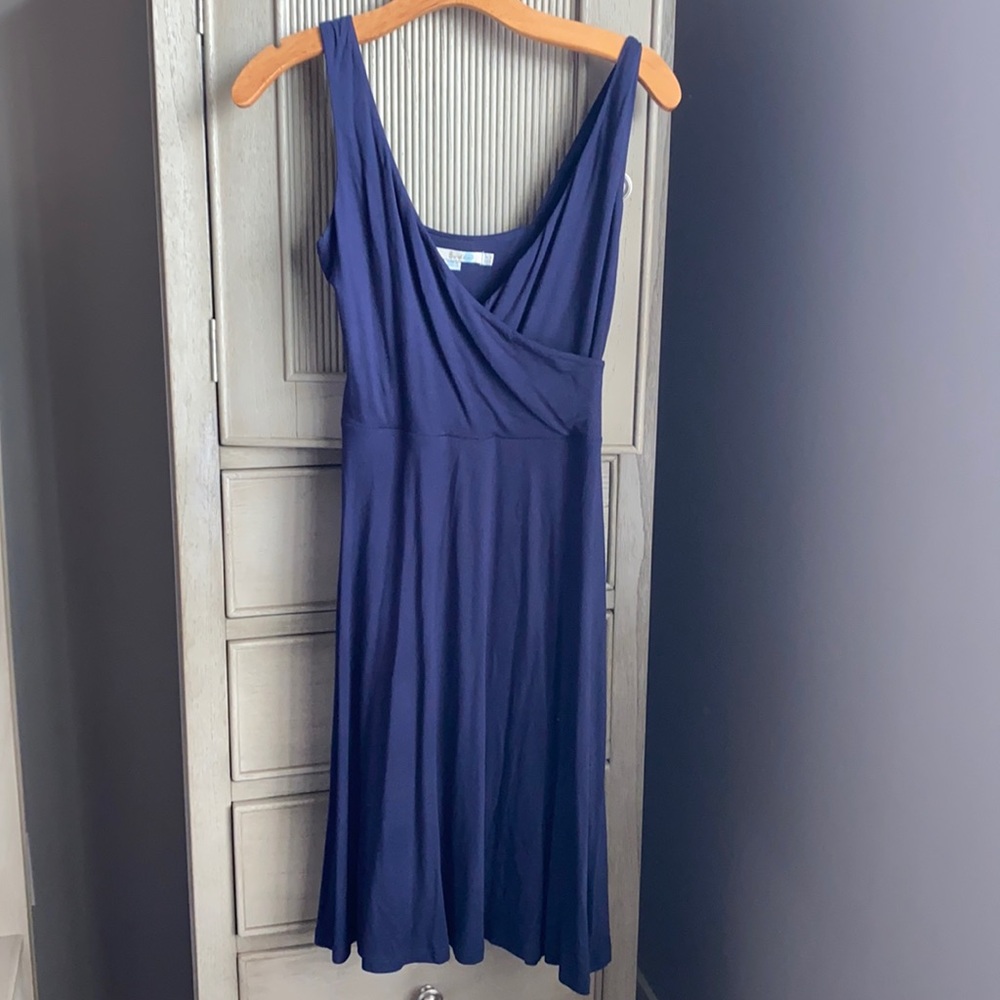 Boden Navy Blue Jersey Dress Wrap New 4 4P petite